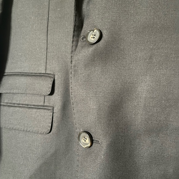 Kooples Navy Womens Blazer Suit Jacket With Shoulder Pads - Picture 10 of 10